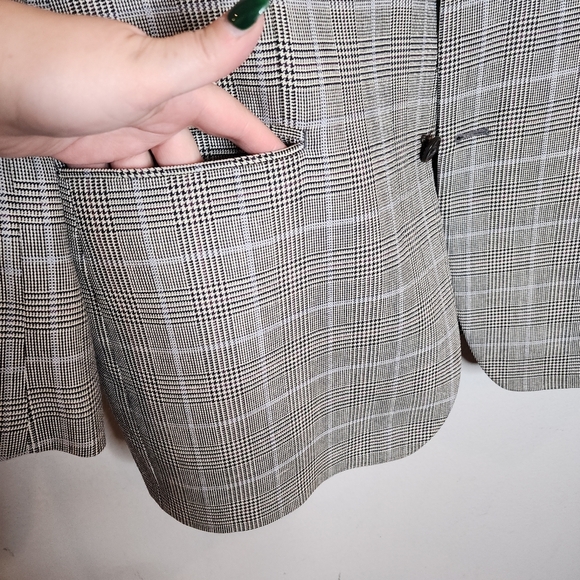 Ralph Lauren Silk Wool Plaid Blazer Mens Size 46L Black Beige Blue Purple Plaid - Picture 16 of 16